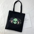 Женская сумка через плечо, летняя, в стиле панк, повседневная, модная, винтажная, с инопланетянином, Harajuku, Ulzzang