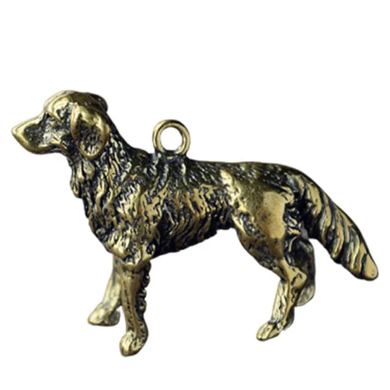

3D Dog Casting Animal Figurine Retro Style Metal Sculpture Home Office Room Desktop Decoration Collect Ornaments Gifts