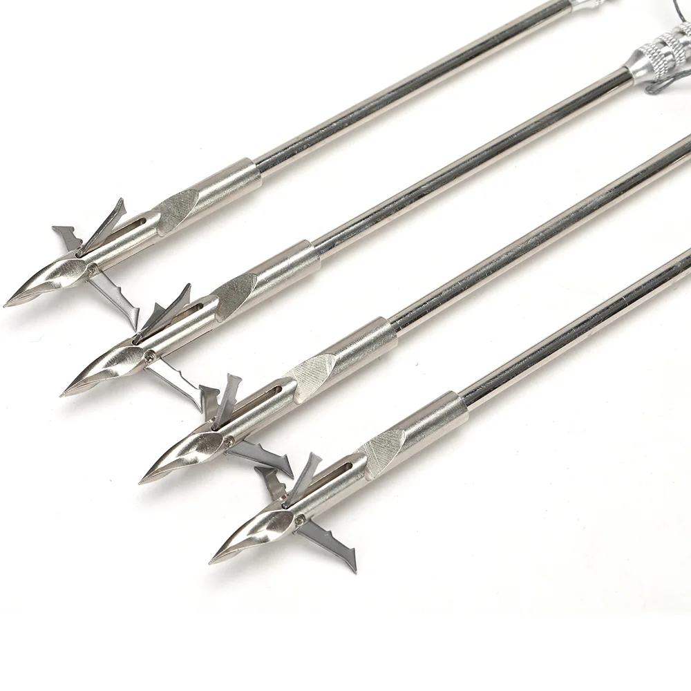 Новый стиль 16,5 см нержавеющая сталь Bow Fishing Slingshot Arrow Head Broad Heads Arrowheads Hunting Tips On.