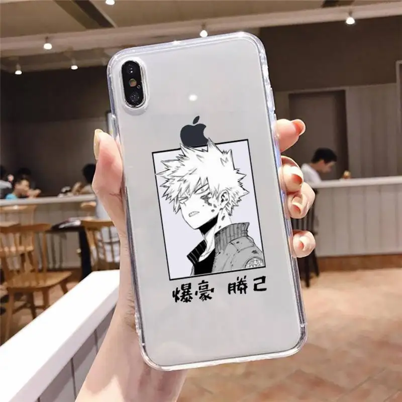 

My Hero Academia deku bakugou Boku Phone Case Transparent soft For iphone 5 5s 5c se 6 6s 7 8 11 12 plus mini x xs xr pro max