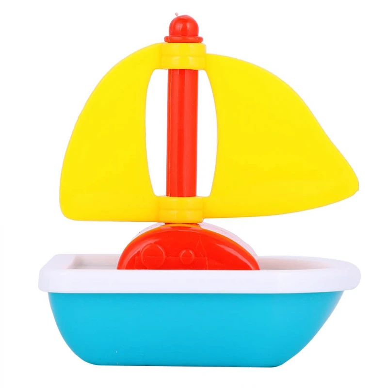 

4 Pcs Bath Toys Bathtime Floating Little Boat Plastic Ship Model Bathtub Water Toys for Toddlers Kids Boys and Girls