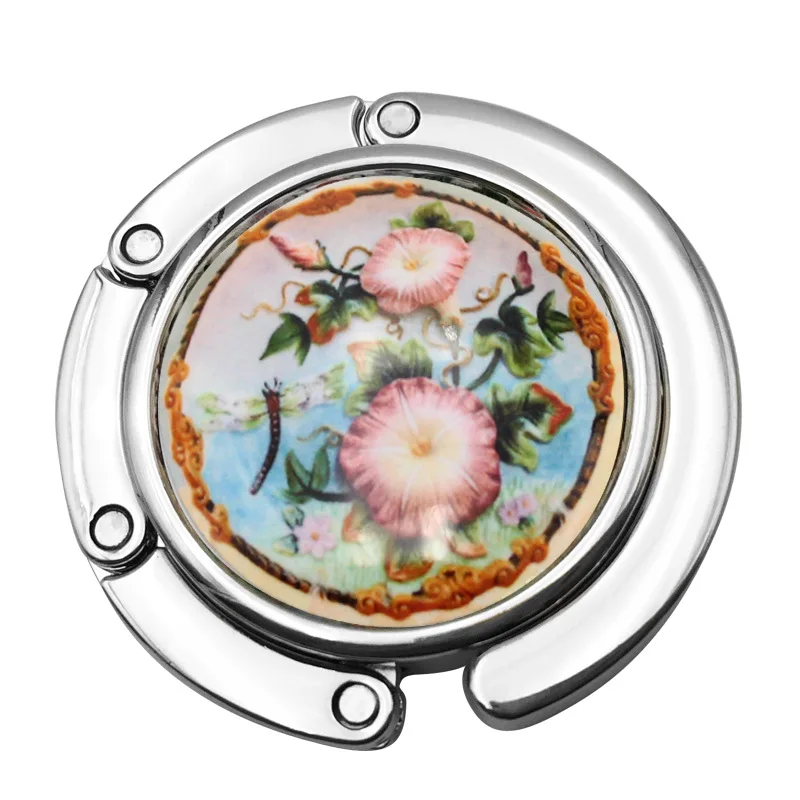 Держатель со стрекозой складной стол для путешествий керамический Павлин