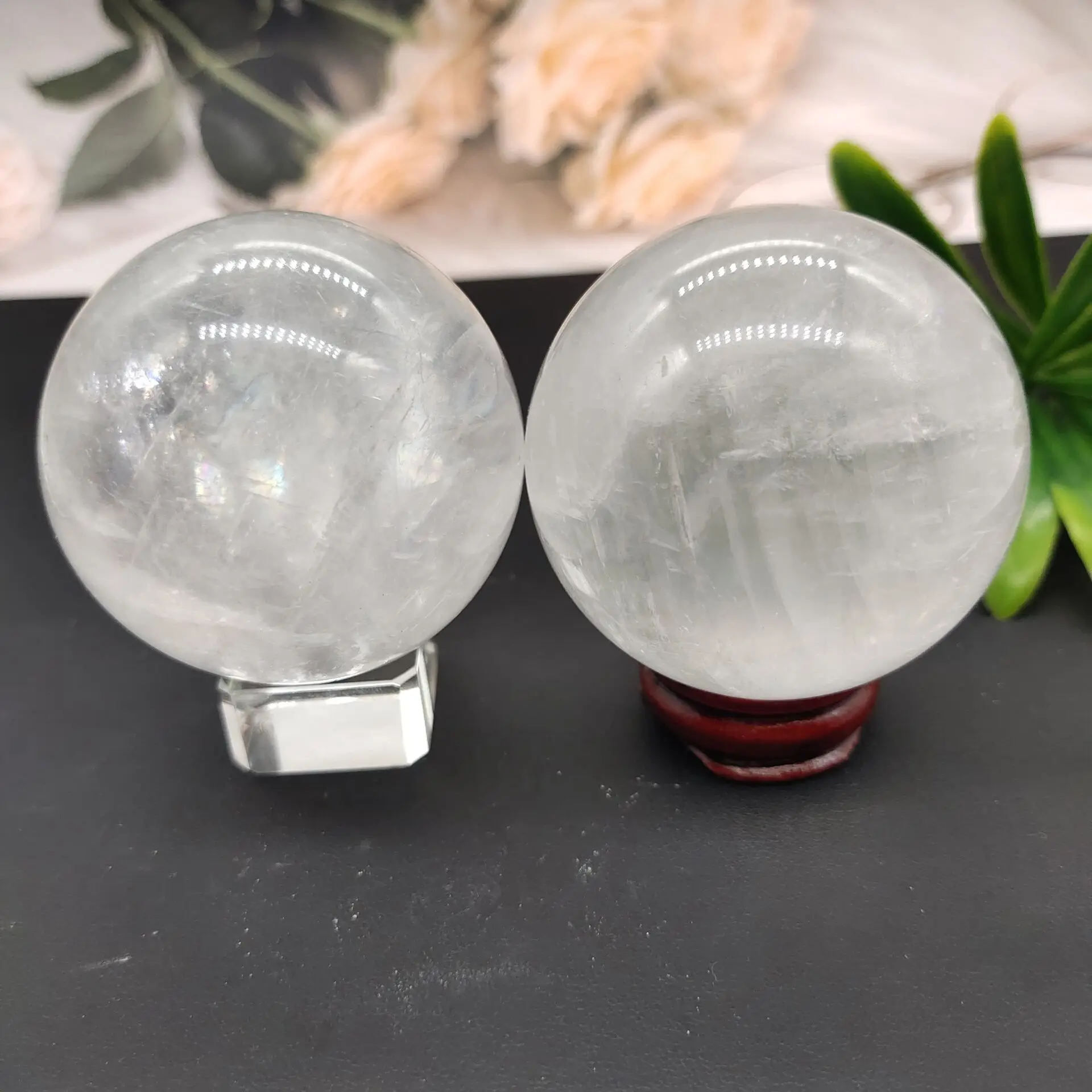 5-6 см Природный кальцит хрустальный шар исландский шпат кварцевый Кристальный
