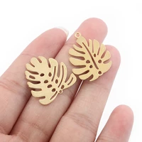 20pcs raw brass charms open chic stamping leaf pendant charms accessories for earring necklace jewelry making findings supplies