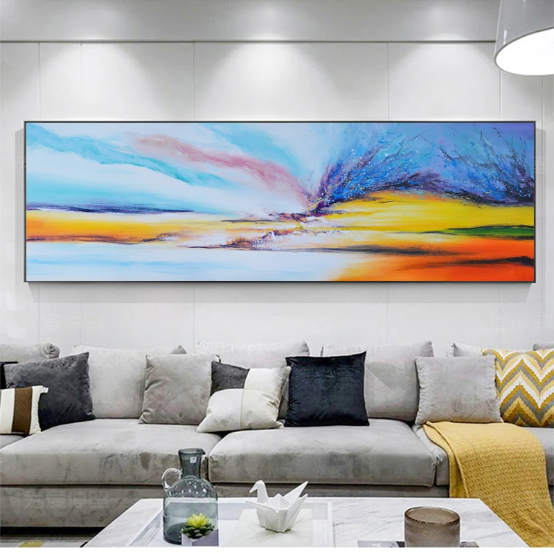 Абстрактные картины красочная Картина на холсте с изображением неба Плакаты