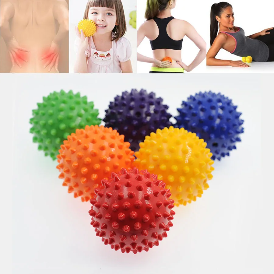 Прочный Массажный мяч с шипами из ПВХ спортивный для снятия боли в ногах