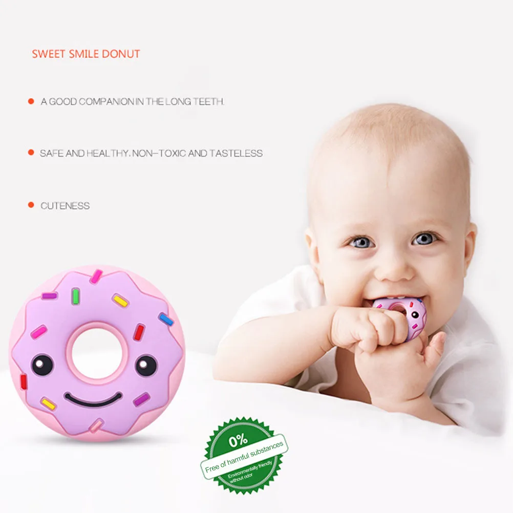 3 предмета в комплекте для маленьких пончики Еда Класс силиконовый Прорезыватель