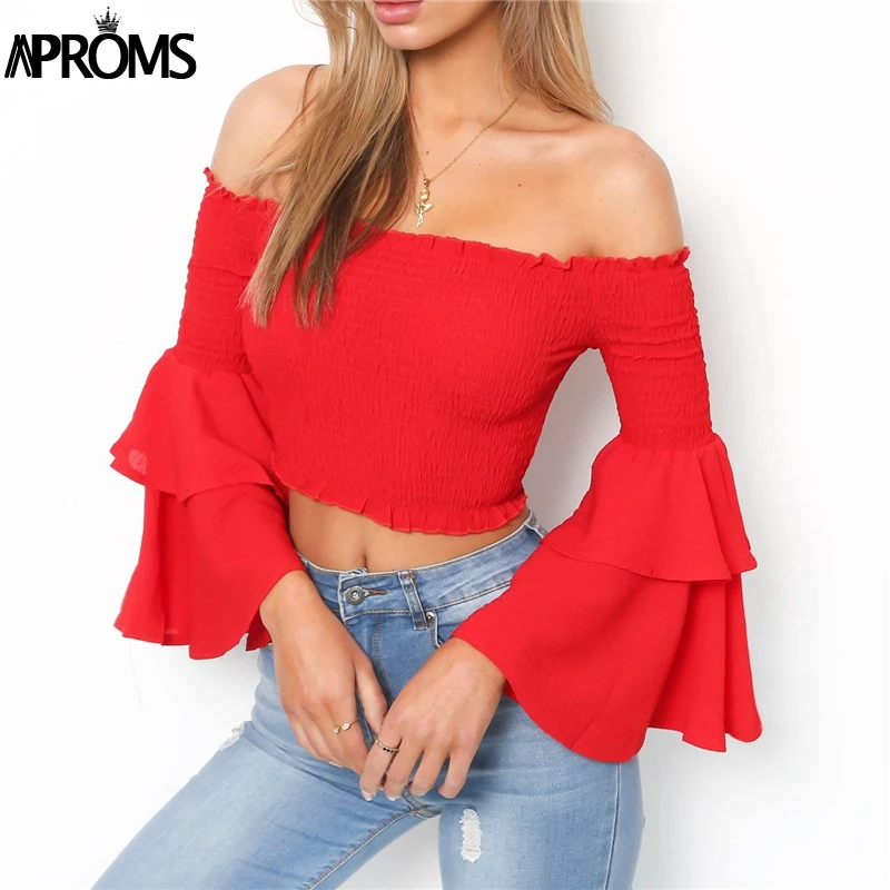 Женская шифоновая блузка Aproms желтая Элегантная с оборками и расклешенными