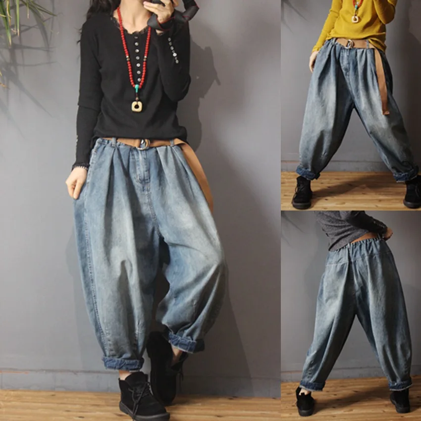 Женские Мешковатые джинсовые брюки женские повседневные джинсы бойфренды с