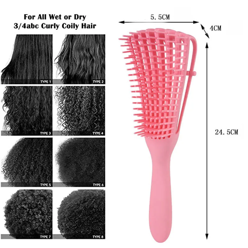 Detangling Щетка для волос 4c кудрявые волосы Detangler щетка влажные густые Отрегулируйте