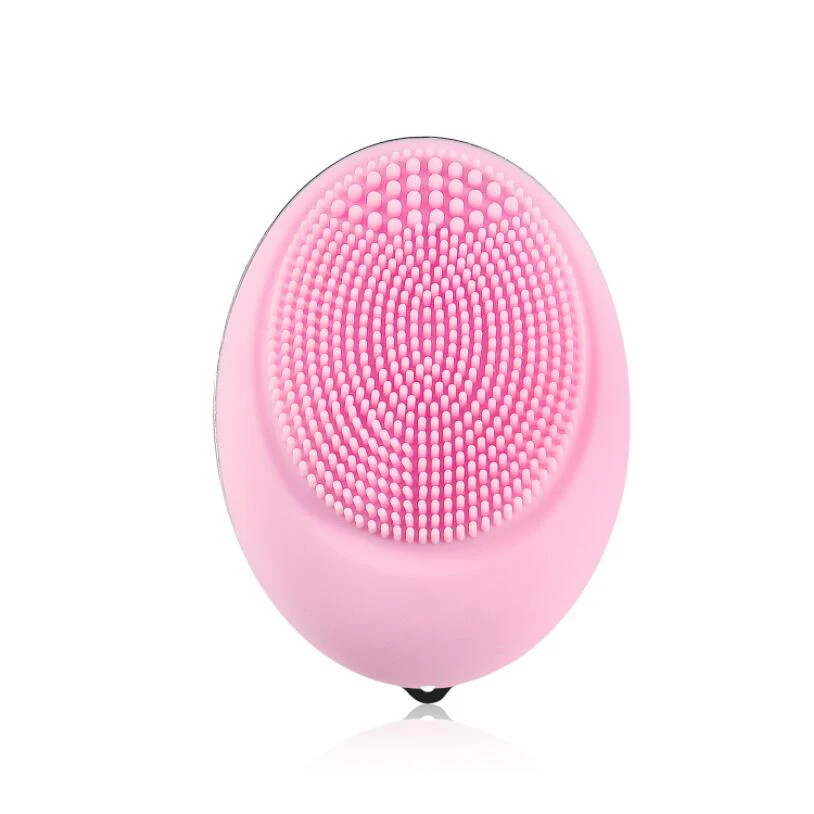 Silicone Electric Facial Cleansing Brush Sonic Vibration Mini Face Cleaner Deep Pore Cleaning tool Waterproof Massage | Красота и