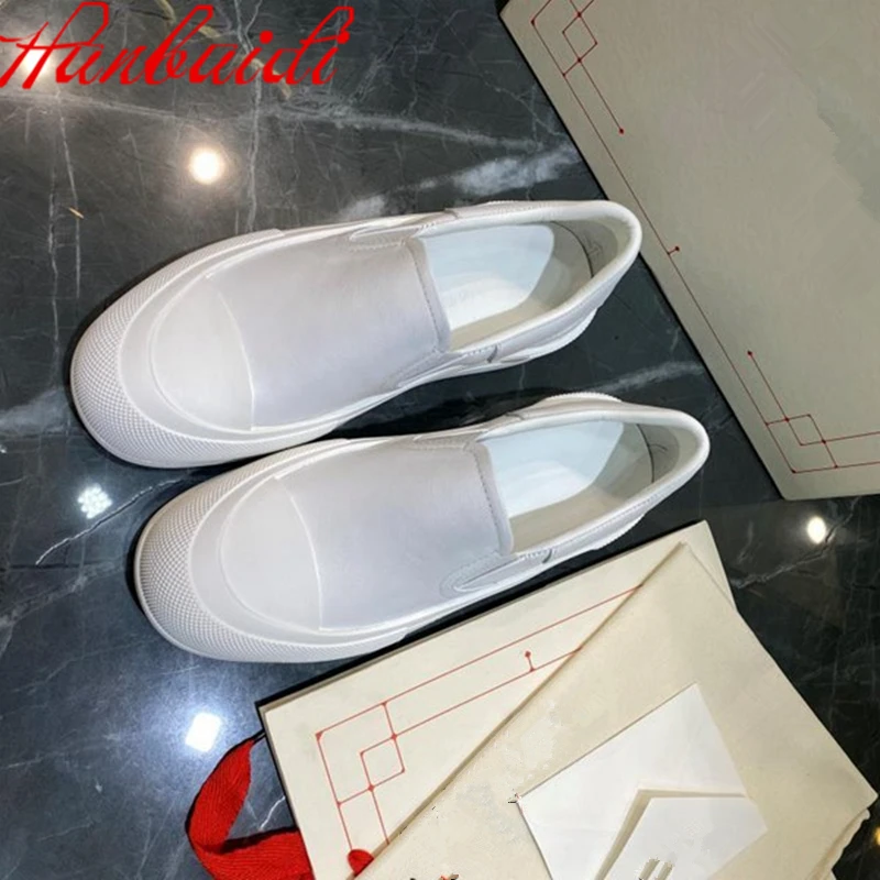 

Women Sneakers Fashion Platform Wedges Slip On Women Casual Shoes Genuine Leather Round Toe Women Loafers Runway Outfit Shoes