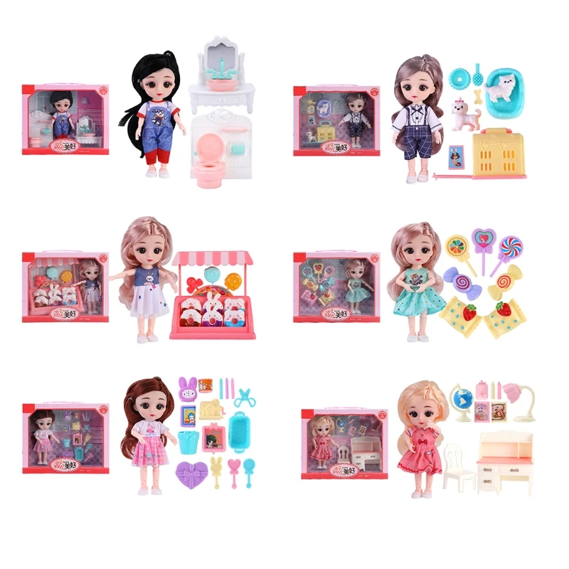 

Аксессуары для кукол и кукольного домика, миниатюрный набор мебели, имитация ролевых игр, любимый интерактивный игровой набор для девочек