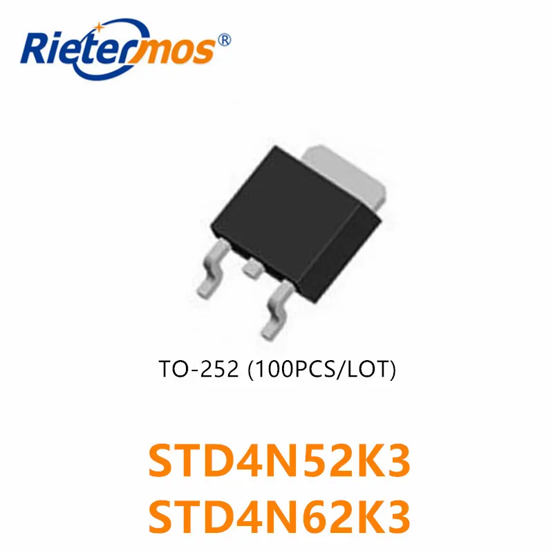 100 шт. STD4N52K3 D4N52K3 4N52K3 4N52 STD4N62K3 D4N62K3 4N62K3 4N62 K3 TO252 оригинал|original| |