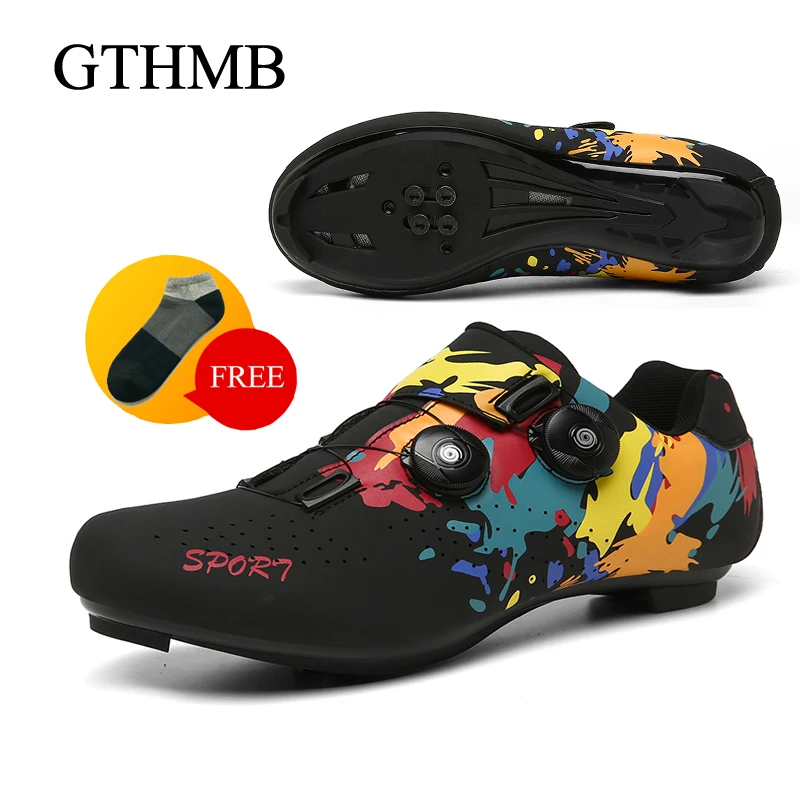 Мужская обувь для езды на велосипеде GTHMB дышащая из искусственной кожи с