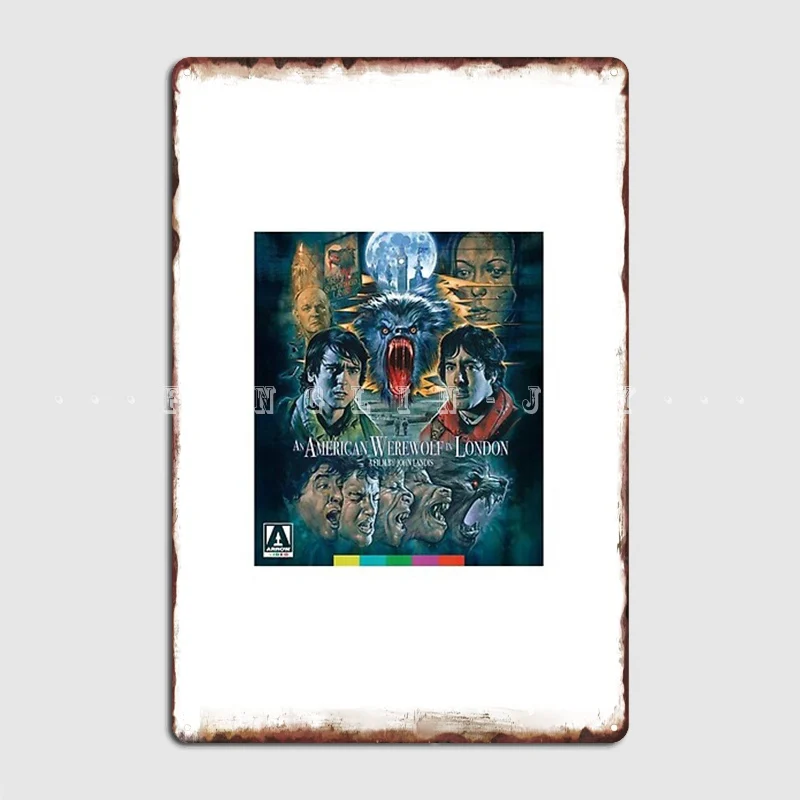 

Металлический плакат «Американский оборотенок» в Лондоне, таблички для гостиной, Настенная роспись, создание оловянного знака, плакат