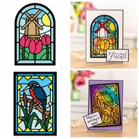 floral stem woodpecker sunshine rectangle archway frame cover cutting dies crafts paper cards making template 2020 new