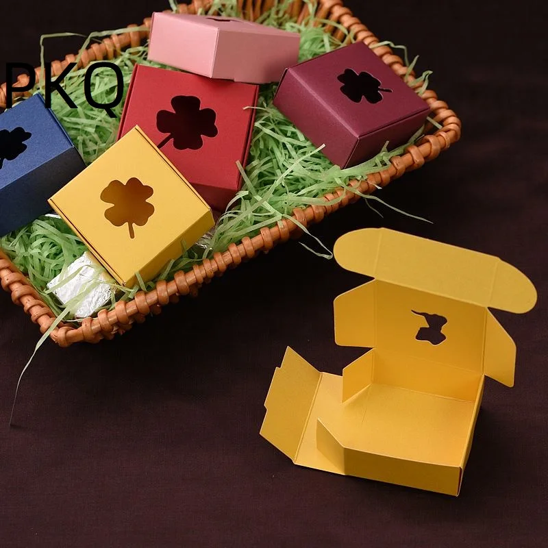 Коричневые оконные коробки из крафт-бумаги полые фотообои свадебные подарки