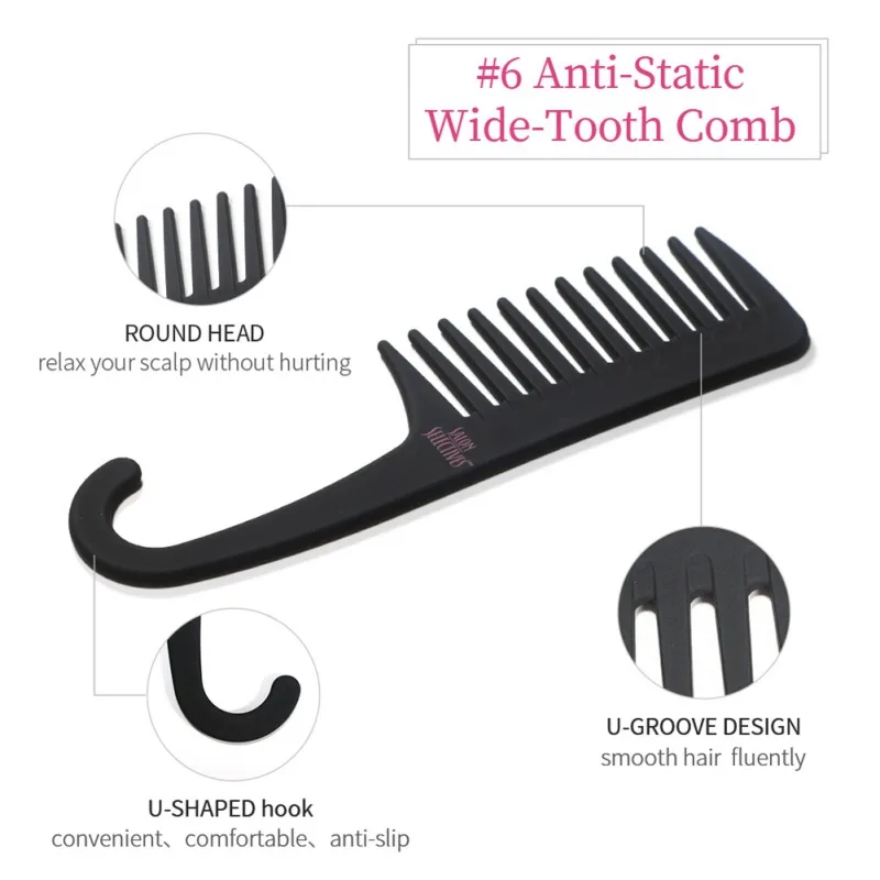

Wholesale Anti-static Hair Styling Comb Wide Tooth Comb Anti-fork Hair Massage Comb Styling Tools Styling Tools