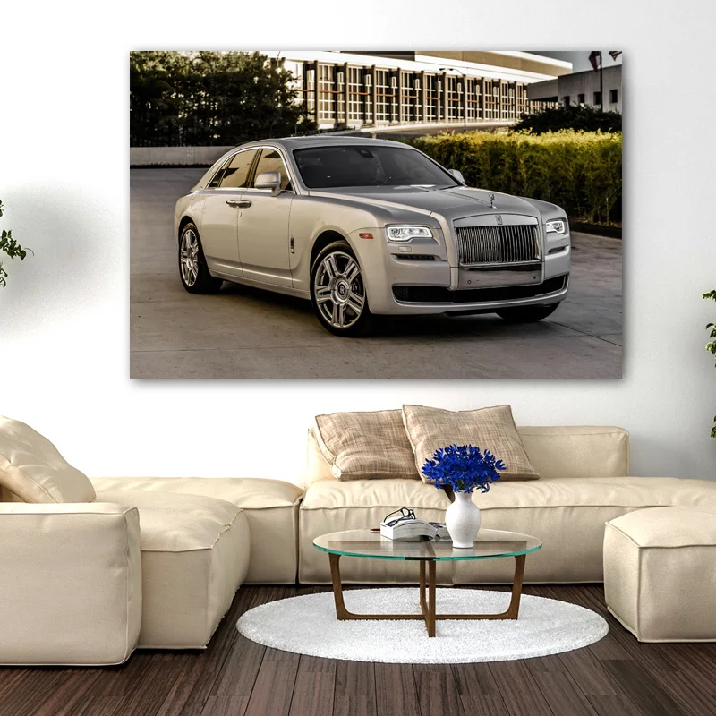 Постеры и принты рулонов Royce призраки роскошные автомобильные обои холст