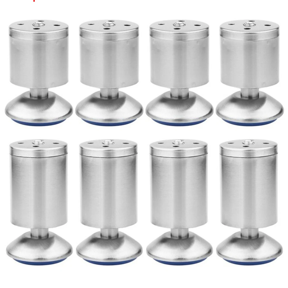

4pcs/set Couch Office Desk Stainless Steel Sofa Rise Bed Anti Slip Support Furniture Feet
