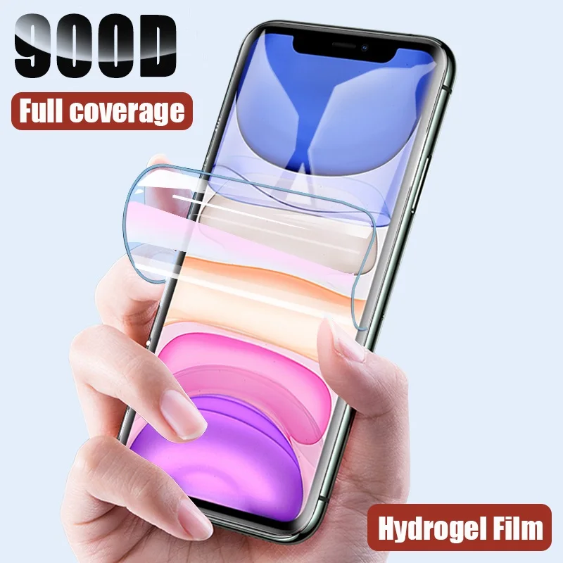 Защитная Гидрогелевая пленка на iPhone 11 Pro XS Max X XR 8 7 6 6s Plus (не стекло) для
