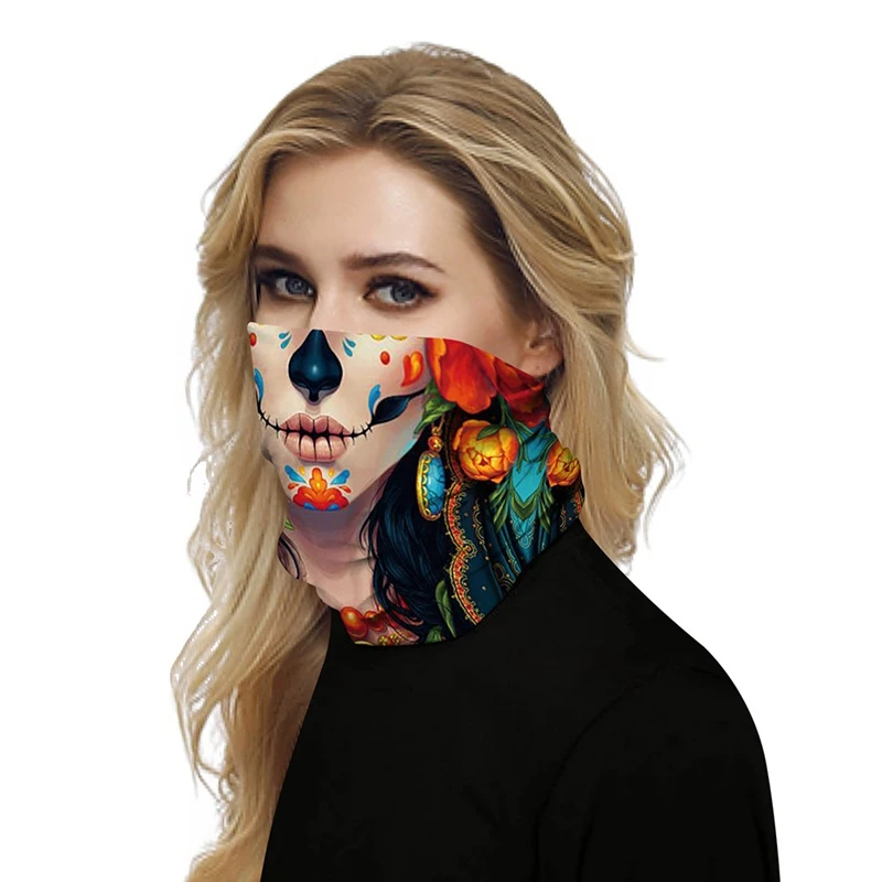 

3D Printed Ring Scarf Multifunction Magic Bandana Microfiber Seamless Tubular hijab Neck Tube Sports Scarf Mask Headwear