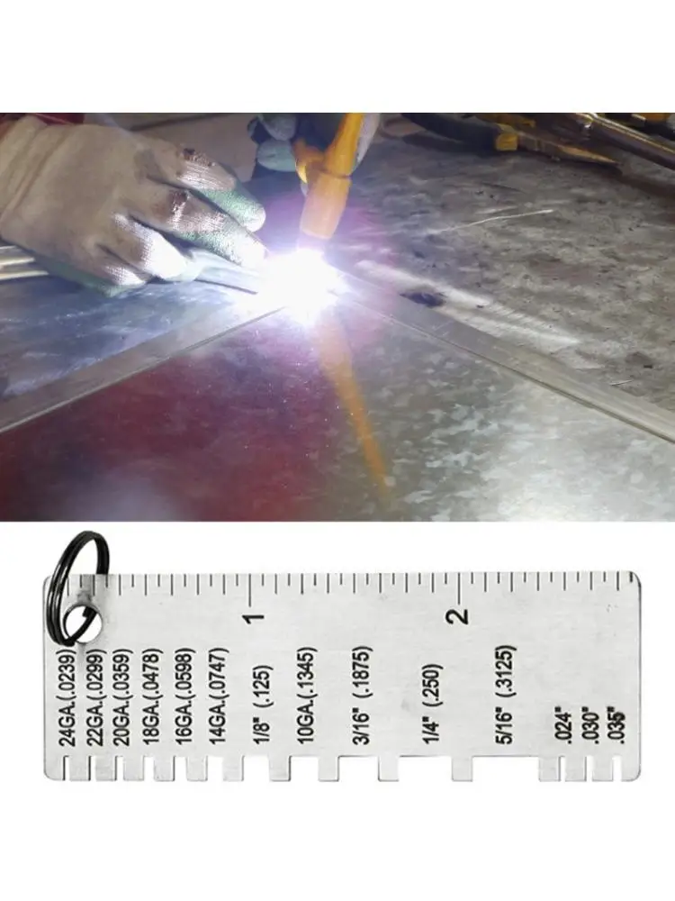 Толщиномер из нержавеющей стали линейка для проверки сварки измеритель толщины