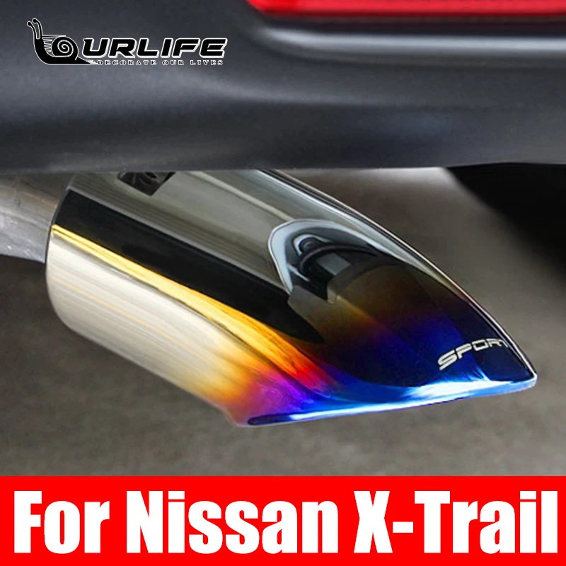 

Stainless Steel Rear Exhaust Muffler Tail pipe Tip Trim For Nissan X-trail Rogue 2014 2015 2017 2018 2019 2020 2021 Accessories