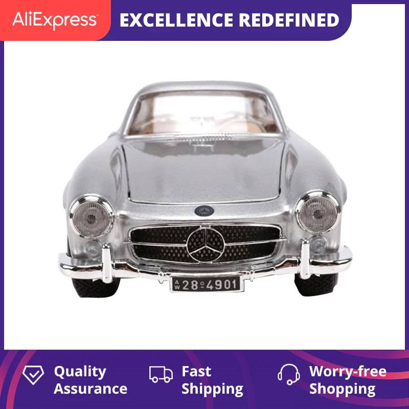 BURAGO 1: 18 1954 Mercedes 300SL Ретро винтажная модель автомобиля Модель из сплава