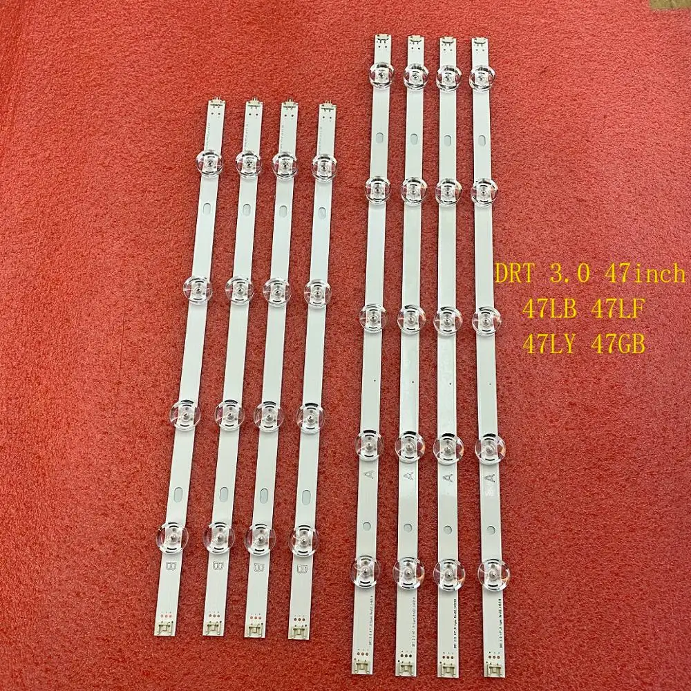8 шт. светодиодный подсветка полосы для LG 47LF6500 47LB6200 47LB5300 47LB5550 47LF5500 47LF6200 47LY340C 47GB651C