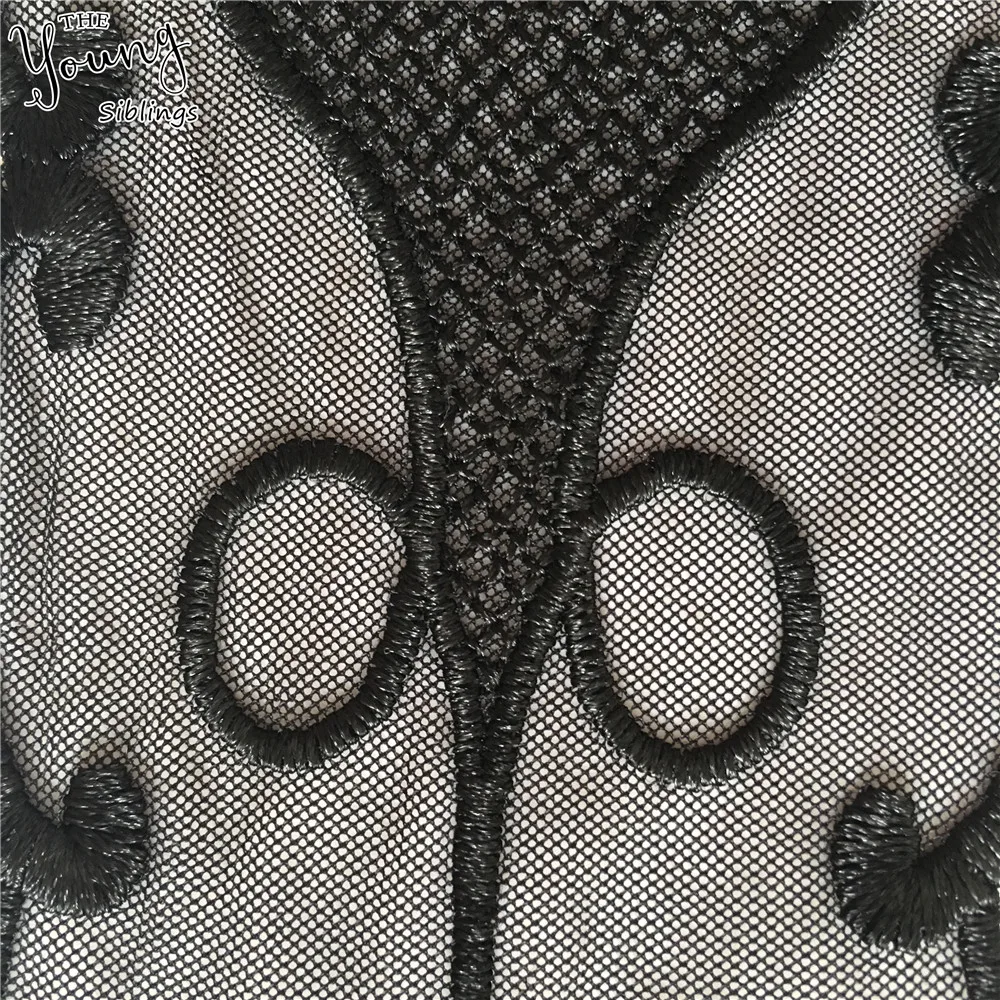 Новое поступление черный тканевый кружевной воротник шитье вырез вышивка