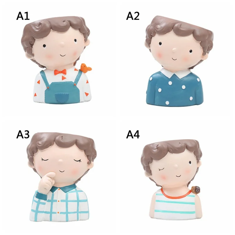 

CXD-Succulent Planter Pot Mini Bonsai Cactus Flower Pot Creative Handicraft Kawaii Shape Desktop Decoration Flower Pots