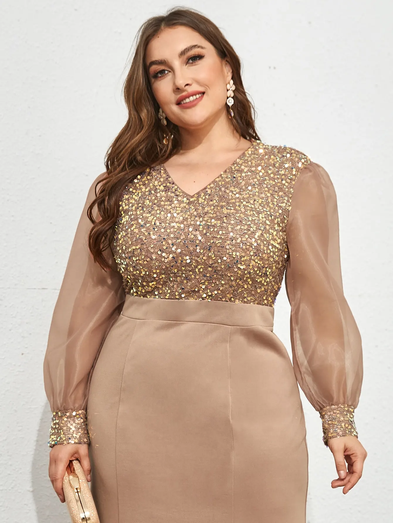 Plus Large Size Evening Dress for New Year 2022 Long Sleeve Party Dresses Muslim Festival Clothing Female Women's Elegant Maxi | Женская