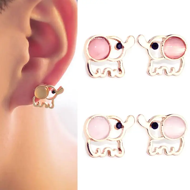 2021 серьги с изображением слона и ушками животных для женщин элегантные