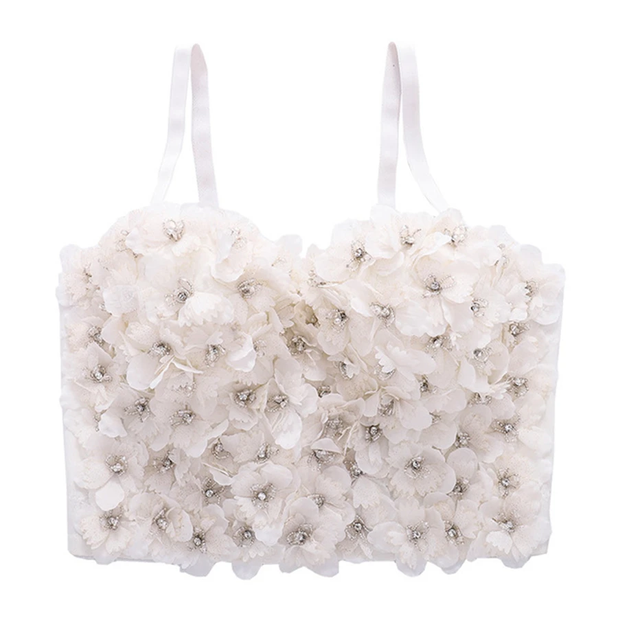 

Женский укороченный топ со стразами, короткий цветочный топ с открытой спиной, для выступлений, 2021
