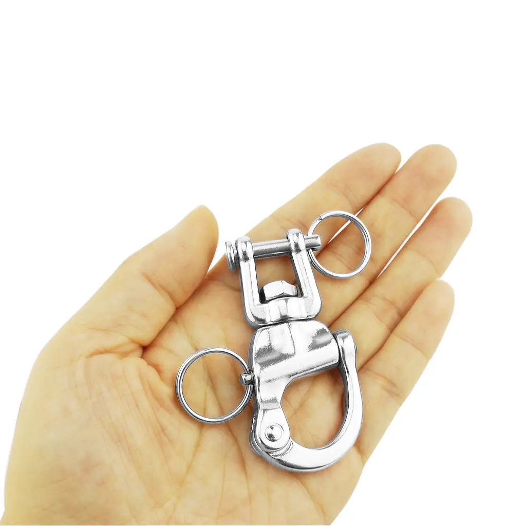 

Swivel Eye Snap Shackle Anchor Rigging 316 Stainless Steel Quick Release Eye Bail for Marine/Boat/Sailing/Yacht