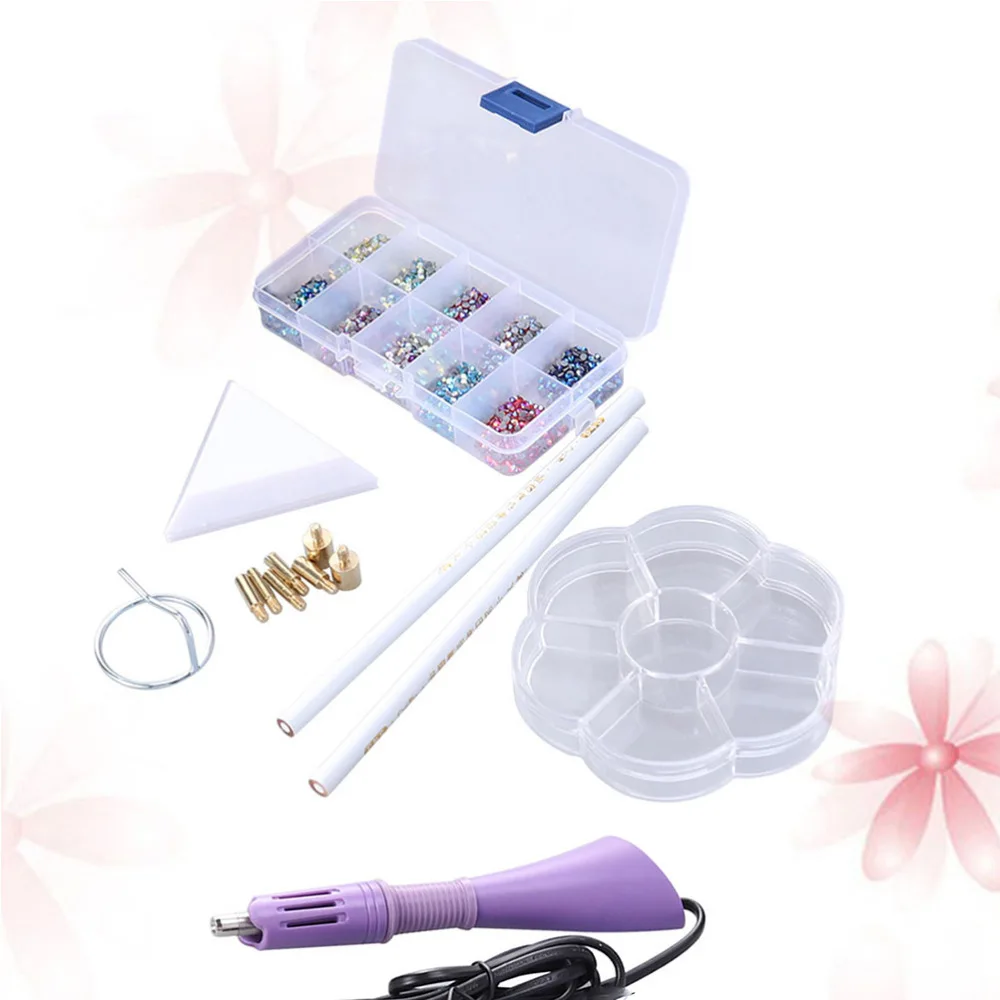 

Hotfix Applicator Rhinestone Setter Hot-fix Applicator Wand Tool Hot Fix Kit Set with 7 Tips & Hotfix Rhinestones