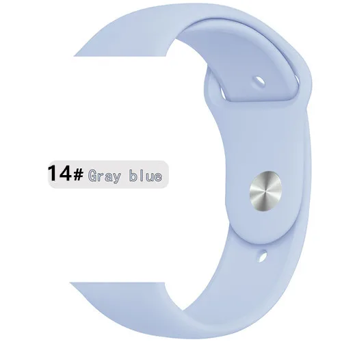gray blue 14-1 Ремешок для apple watch 5 4 ремешок apple watch 44 мм 40 мм iwatch 3 2 1 ремешок 42 мм 38 мм для хорошего клиента - Цвет ремешка: gray blue 14-1