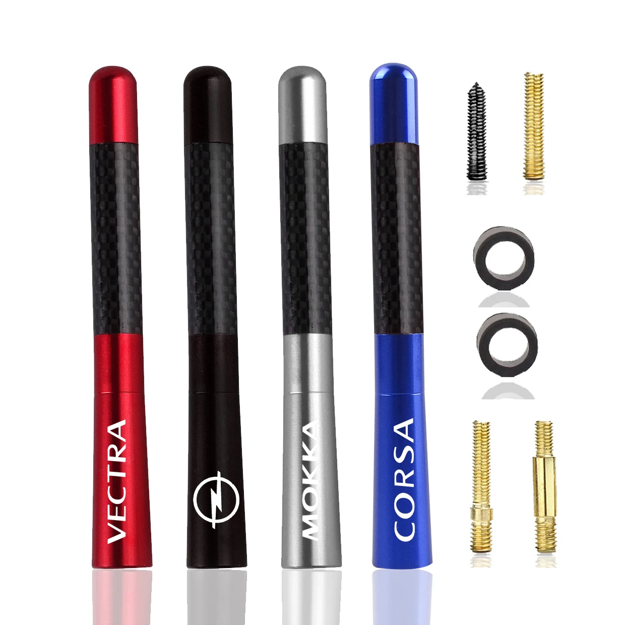 Автомобильная антенна 4 7 дюйма черная короткая из углеродного волокна для Opel OPC