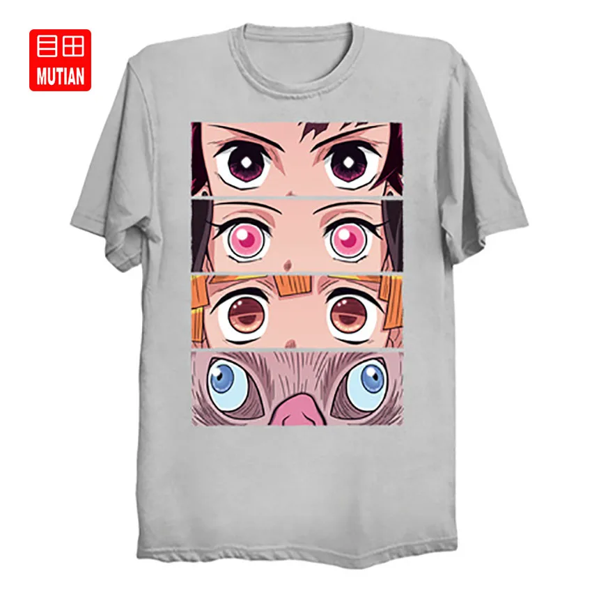 Demon Eyes футболка demon slayer Манга Аниме kimetsu no yaiba tanjiro nezuko zenitsu inosuke|Мужские футболки| |