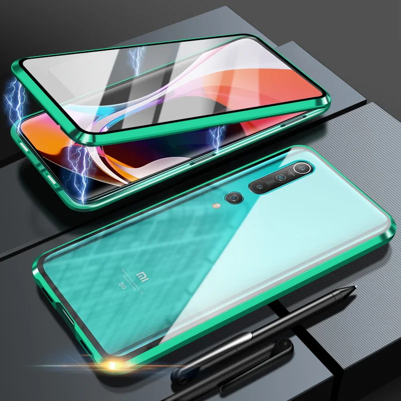 Магнитный стеклянный чехол для Xiaomi Redmi Note 9S 8 Pro 8T Mi 9 Lite 10 K20 K30 Металлические