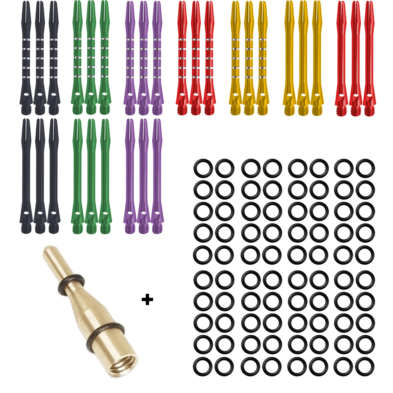 

CyeeLife Dart Accessories Kit,30 Aluminium Shafts+100 Rubber O Rings+Tool