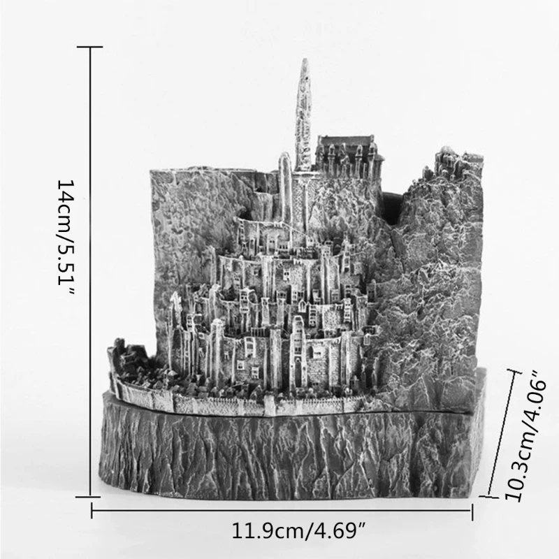 

Ancient Castle Statue Model Ashtray Vintage Desktop Ornament Decorative Ash Tray Cigarette Holder Tobacco Smoking Craft L69B