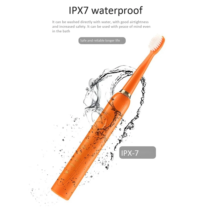 

Ultrasonic Electric Toothbrush Rechargeable Tooth Brushes Washable Whitening Teeth Brush Adult Timer Toothbrush