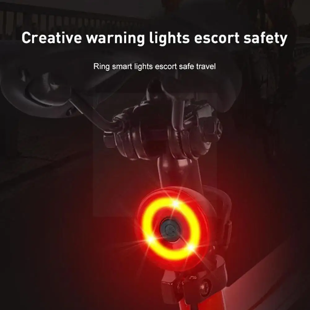

Bike Highlight Taillight Safety Warning Taillight Bike Road Flashing Led Light Bright Light Light Rear Waterproof X1h0