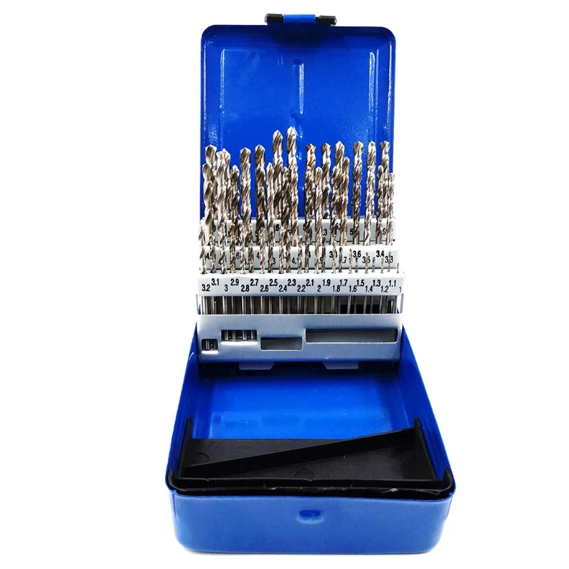 51 шт. набор спиральных Сверл с прямым хвостовиком высокоскоростных стальных