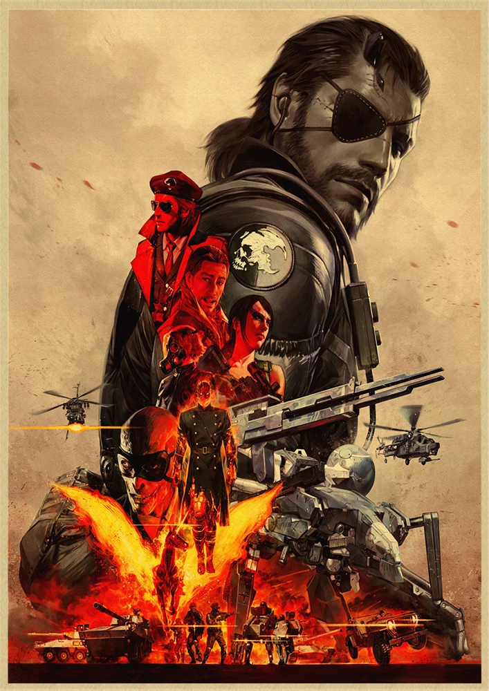 Металлическая шестерня твердый игровой постер художественная живопись