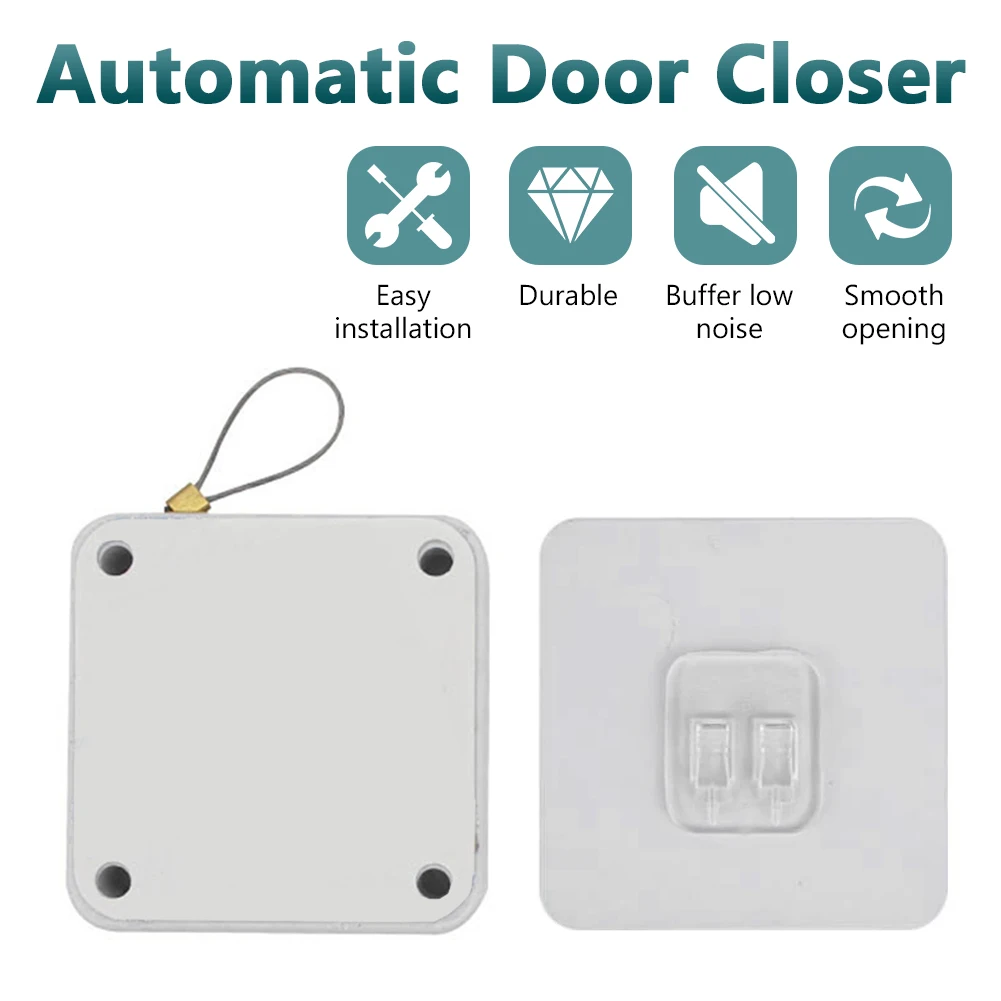 

Automatic Door Closer Punch-Free Drawers Rawstring Sensor Door Closer Bracket Multifunctional Sliding Door Buffer Closing Device