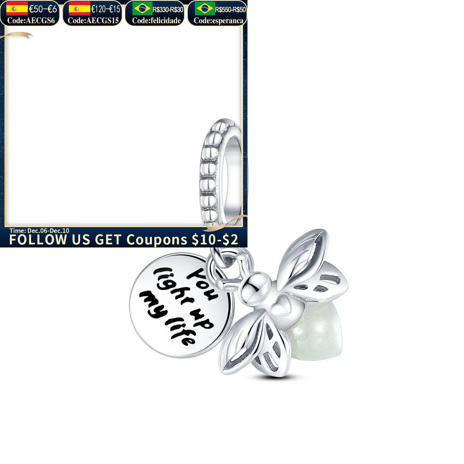 

2020 New Arrival Authentic 925 Sterling Silver Ladybug Charm Beads Fit Original 3mmBracelet Beads DIY Jewelry Making